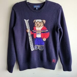 Polo Ralph Lauren boys' ski bear sweater size L (14/16)